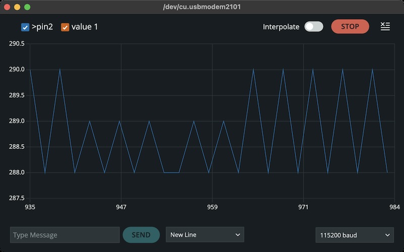 Arduino serial plotter